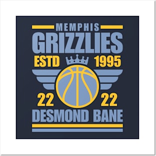 Memphis Grizzlies Bane 22 Basketball Retro Posters and Art